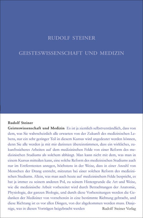 Bild vom Artikel Geisteswissenschaft und Medizin (erster Ärztekurs) vom Autor Rudolf Steiner