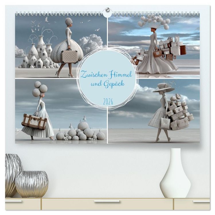 Produktbild: Zwischen Himmel und Gep&auml;ck (hochwertiger Premium Wandkalender 2026 DIN A2 quer), Kunstdruck in Hochglanz