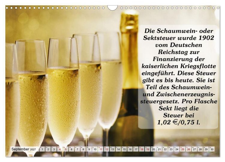 Produktbild: Wissenswertes &uuml;ber Wein (Wandkalender 2027 DIN A3 quer), CALVENDO Monatskalender