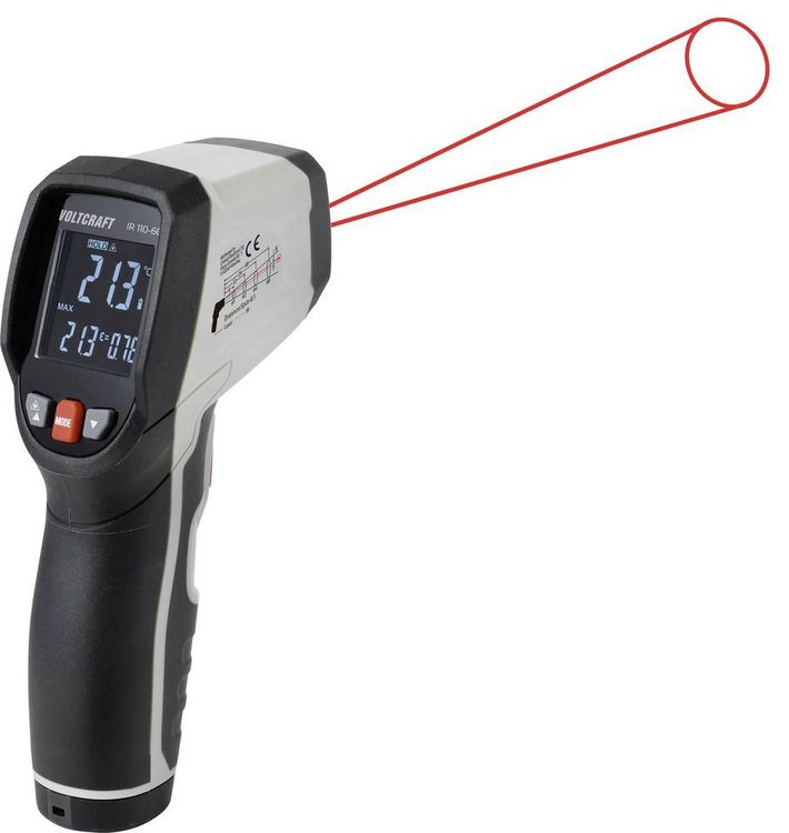 Produktbild: VOLTCRAFT IR 110-6C Infrarot-Pr&auml;zisions-Thermometer Optik 6:1 0 - 110&deg;C