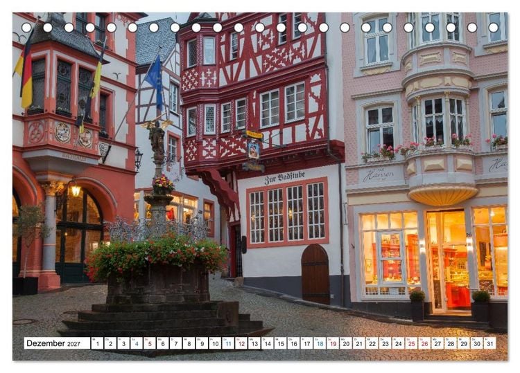 Produktbild: Die sch&ouml;nsten Orte im Moseltal - Von der Burg Eltz bis nach Trier (Tischkalender 2027 DIN A5 quer), CALVENDO Monatskalender