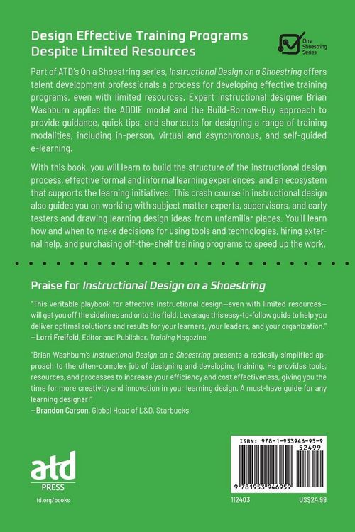 Produktbild: Instructional Design on a Shoestring