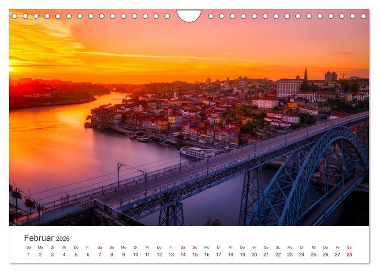 Produktbild: Porto - Eine Liebeserkl&auml;rung (Wandkalender 2026 DIN A4 quer), CALVENDO Monatskalender