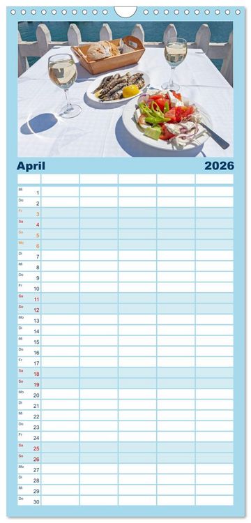 Produktbild: Familienplaner 2026 - Chalkidiki - Urlaubsparadies in Nordgriechenland mit 5 Spalten (Wandkalender, 21 x 45 cm) CALVENDO