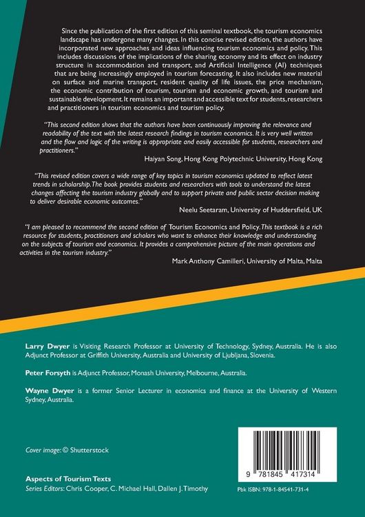 Produktbild: Tourism Economics and Policy