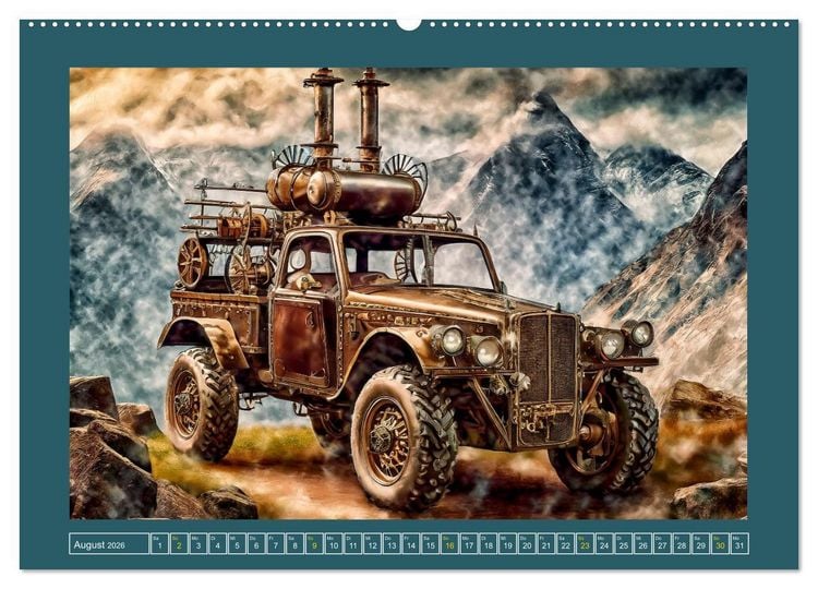 Produktbild: Mit Steampunk unterwegs (Wandkalender 2026 DIN A2 quer), CALVENDO Monatskalender