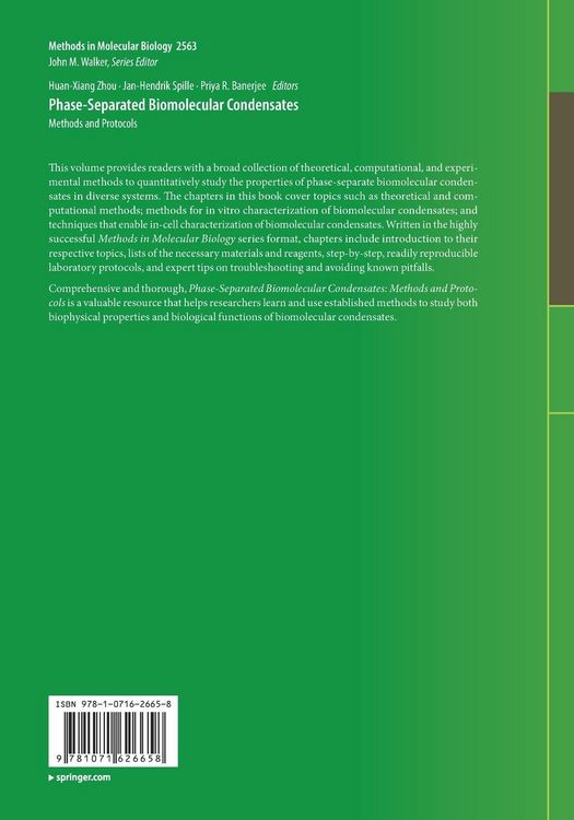 Produktbild: Phase-Separated Biomolecular Condensates