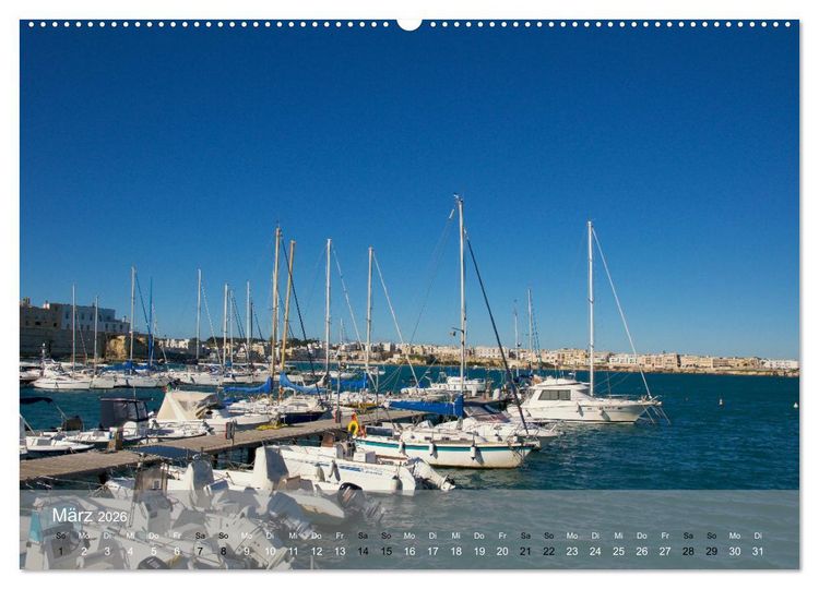 Produktbild: Der K&uuml;ste entlang im Salento (Wandkalender 2026 DIN A2 quer), CALVENDO Monatskalender