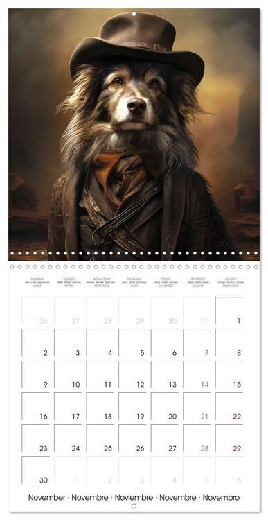 Produktbild: Des chiens styl&eacute;s (Calendrier mural carr&eacute; 2026 30x30 cm) Calendrier double avec une page pour vos prises de notes