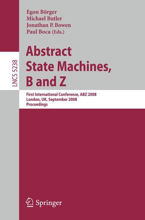 Produktbild: Abstract State Machines, B and Z