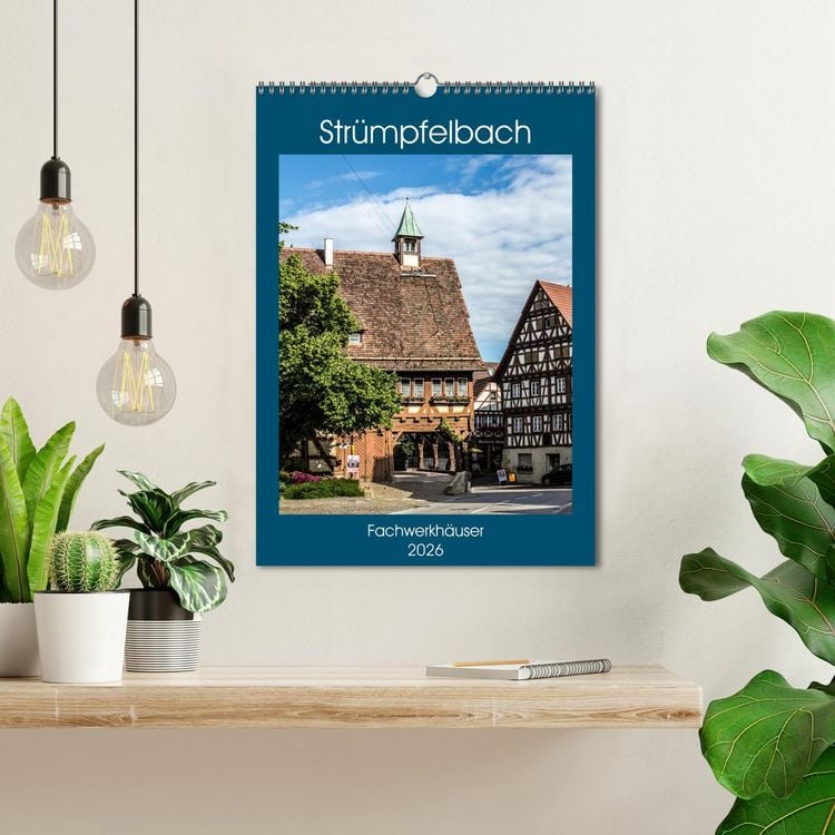 Produktbild: Str&uuml;mpfelbach - Fachwerkh&auml;user (Wandkalender 2026 DIN A3 hoch), CALVENDO Monatskalender