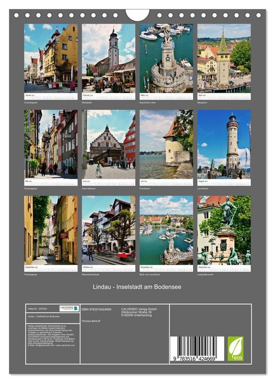 Produktbild: Lindau - Inselstadt am Bodensee (Wandkalender 2026 DIN A4 hoch), CALVENDO Monatskalender