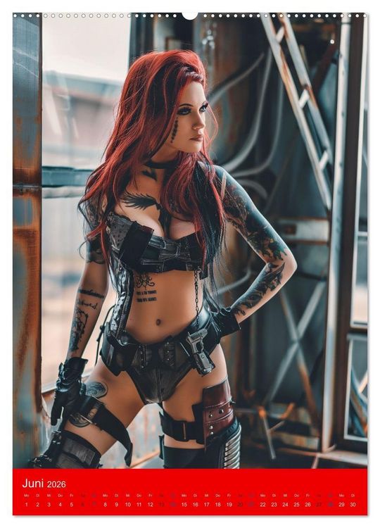Produktbild: RED HAIR - Cyberladys (hochwertiger Premium Wandkalender 2026 DIN A2 hoch), Kunstdruck in Hochglanz