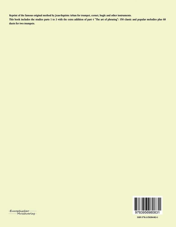 Produktbild: Arban&acute;s complete celebrated method for the cornet