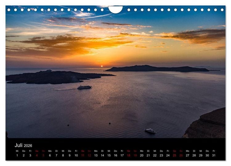 Produktbild: Reiseziele in Griechenland (Wandkalender 2026 DIN A4 quer), CALVENDO Monatskalender