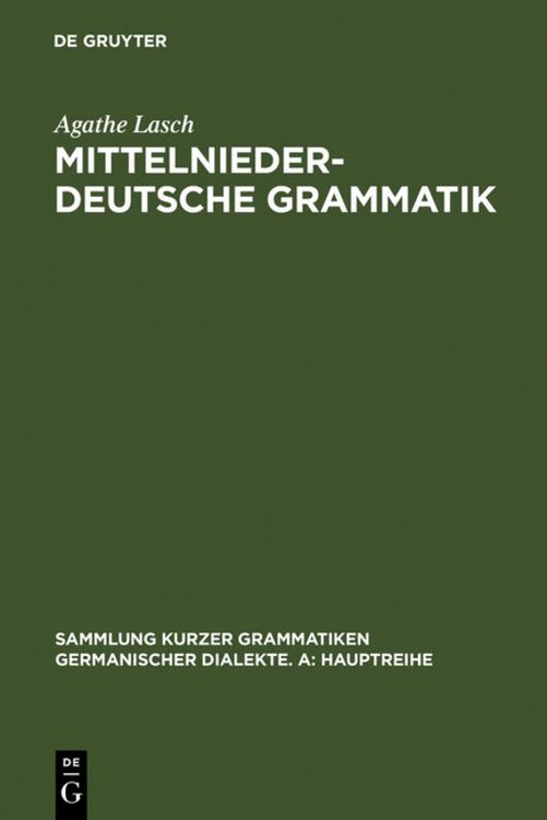 Produktbild: Mittelniederdeutsche Grammatik