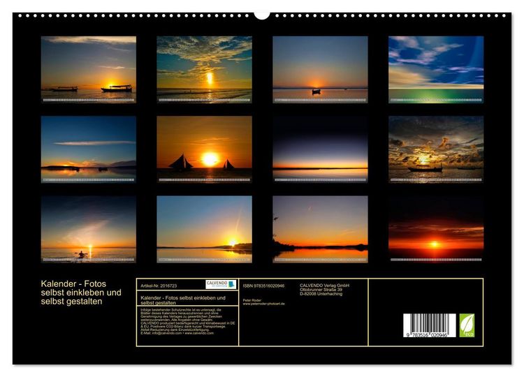 Produktbild: Kalender - Fotos selbst einkleben und selbst gestalten (hochwertiger Premium Wandkalender 2026 DIN A2 quer), Kunstdruck in Hochglanz