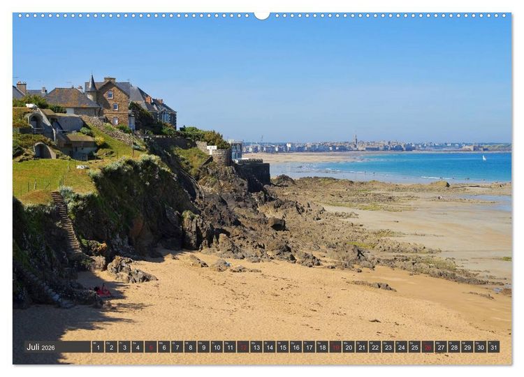 Produktbild: Saint Malo - Stadt der Korsaren (hochwertiger Premium Wandkalender 2026 DIN A2 quer), Kunstdruck in Hochglanz