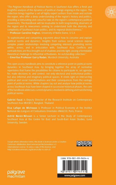 Produktbild: The Palgrave Handbook of Political Norms in Southeast Asia