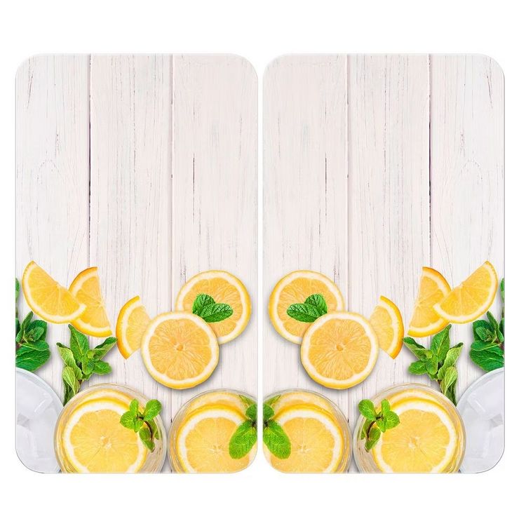 Produktbild: Herdabdeckplatte Universal Mod. Zitronen, 2er Set, f&uuml;r alle Herdarten geeignet