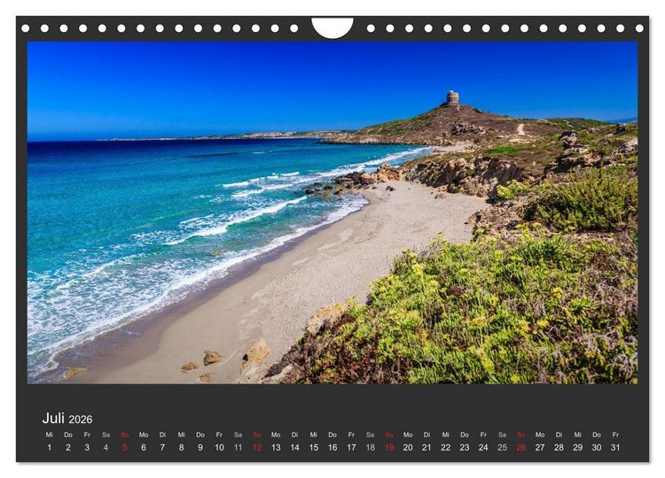 Produktbild: Sardinien - Traumstr&auml;nde am Mittelmeer (Wandkalender 2026 DIN A4 quer), CALVENDO Monatskalender