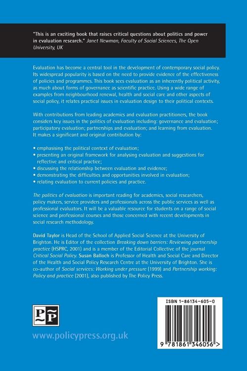 Produktbild: The politics of evaluation