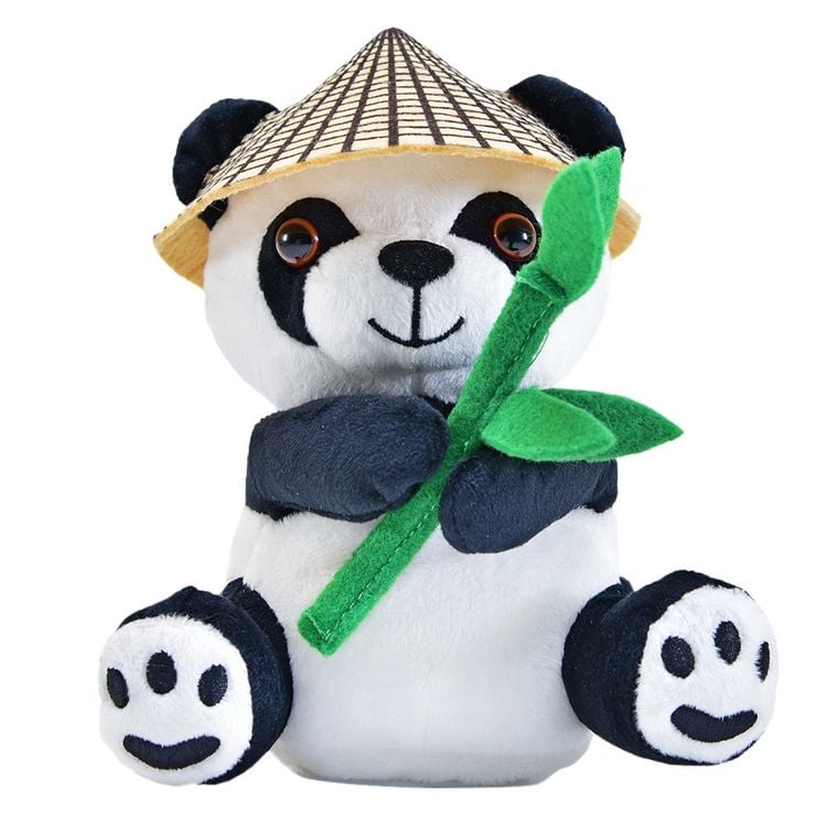 Produktbild: Pl&uuml;sch Laber-Panda Bao Bao mit Hut und Bambus 145x12x18cm
