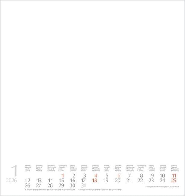 Produktbild: Foto-Malen-Basteln Bastelkalender weiß groß 2026