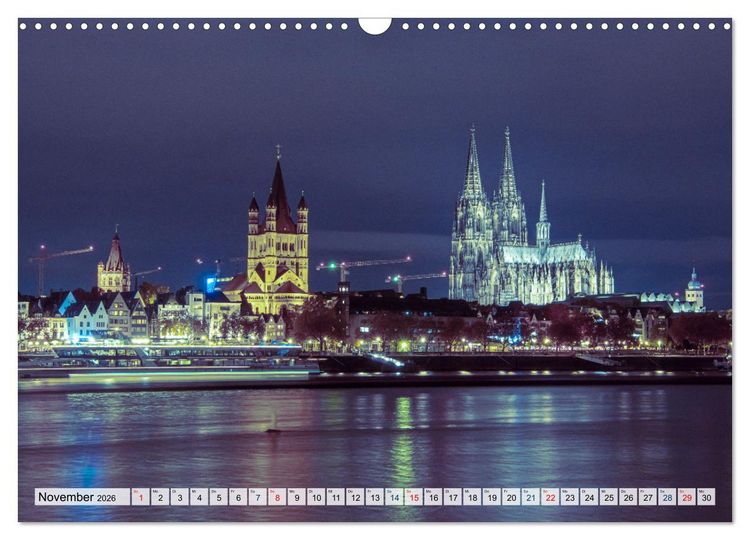 Produktbild: K&ouml;lsche Impressionen bei Tag und Nacht (Wandkalender 2026 DIN A3 quer), CALVENDO Monatskalender