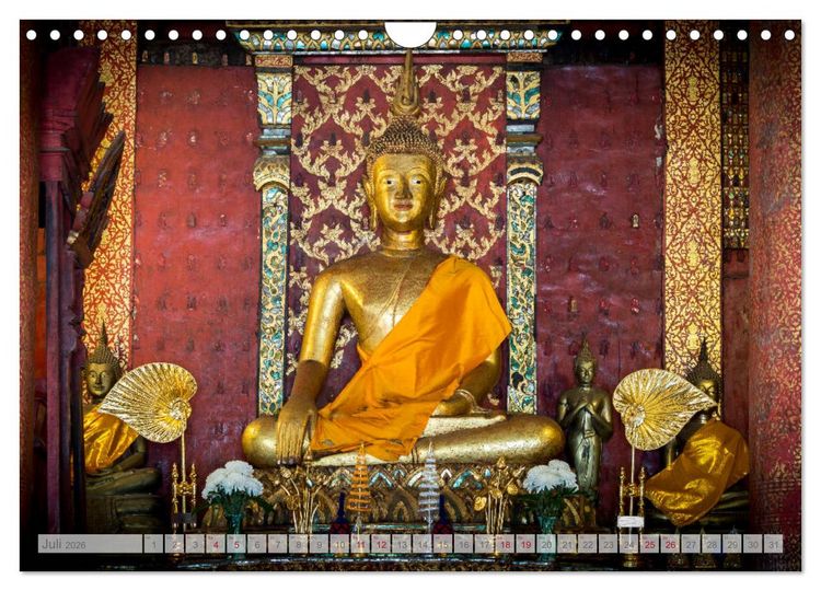 Produktbild: BUDDHA - Buddhistische Tempel in Nordthailand (Wandkalender 2026 DIN A4 quer), CALVENDO Monatskalender