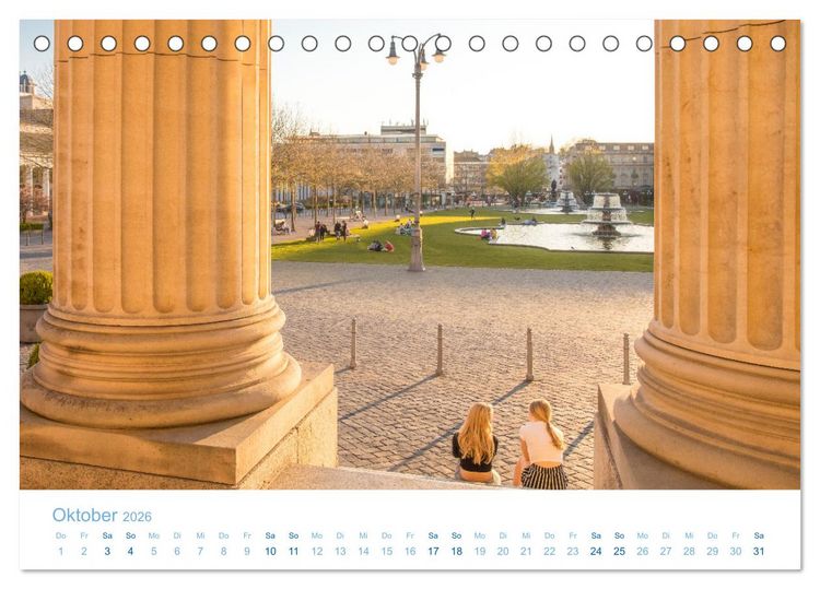 Produktbild: Daheim in Wiesbaden (Tischkalender 2026 DIN A5 quer), CALVENDO Monatskalender