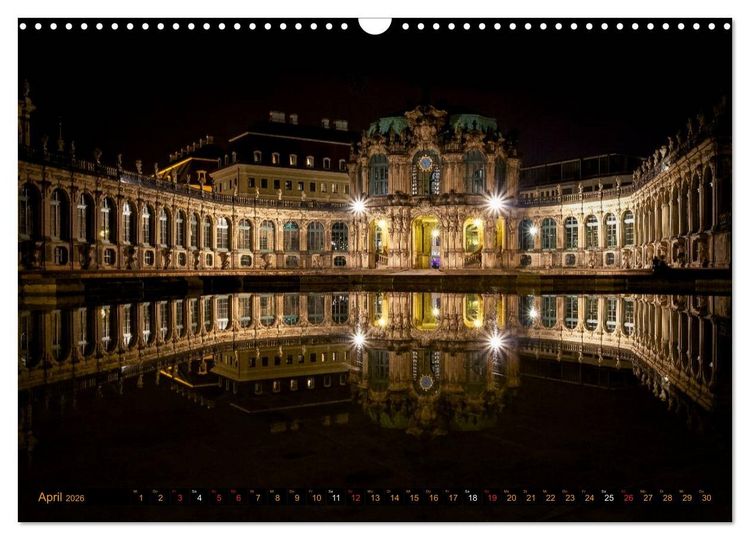 Produktbild: Eine Nacht in Dresden (Wandkalender 2026 DIN A3 quer), CALVENDO Monatskalender
