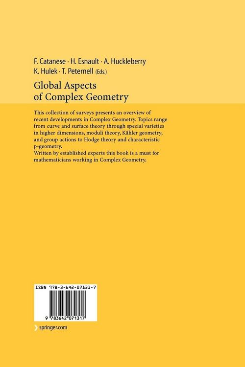 Produktbild: Global Aspects of Complex Geometry