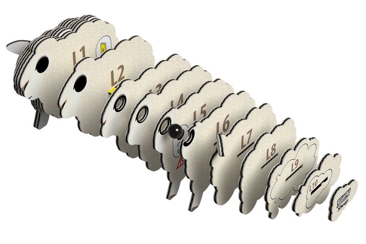 Produktbild: EUGY - 3D Bastelset Schaf