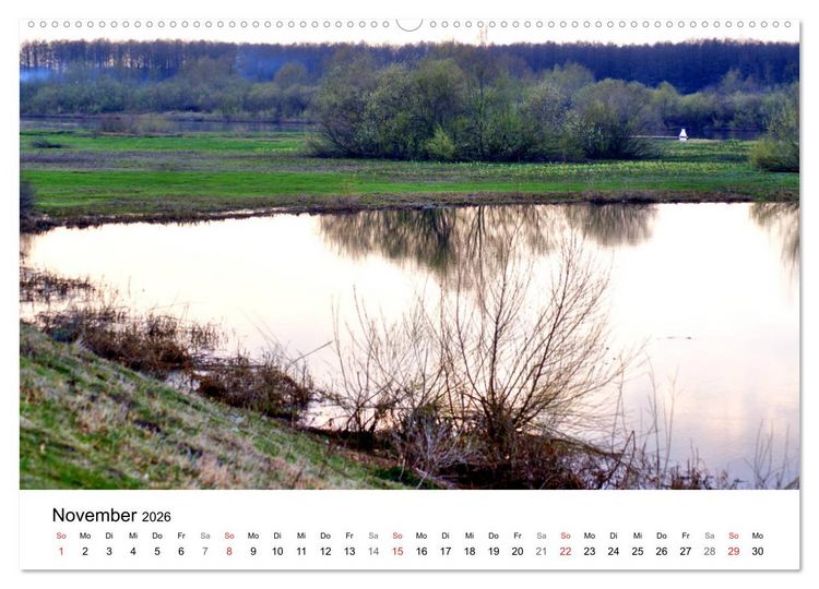 Produktbild: Elchniederung - Naturparadies in Ostpreu&szlig;en (hochwertiger Premium Wandkalender 2026 DIN A2 quer), Kunstdruck in Hochglanz