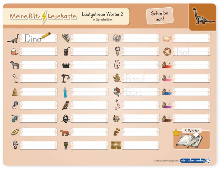 Produktbild: Meine Blitzlesekarten Set 2 zur Lesef&ouml;rderung (4 Lerntafeln mit Stift)