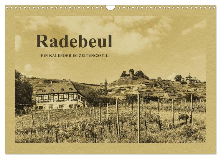 Produktbild: Radebeul - Ein Kalender im Zeitungsstil (Wandkalender 2026 DIN A3 quer), CALVENDO Monatskalender