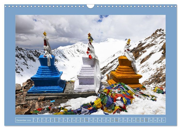 Produktbild: Stupas &ndash; Architektur des Himalayas (Wandkalender 2026 DIN A3 quer), CALVENDO Monatskalender