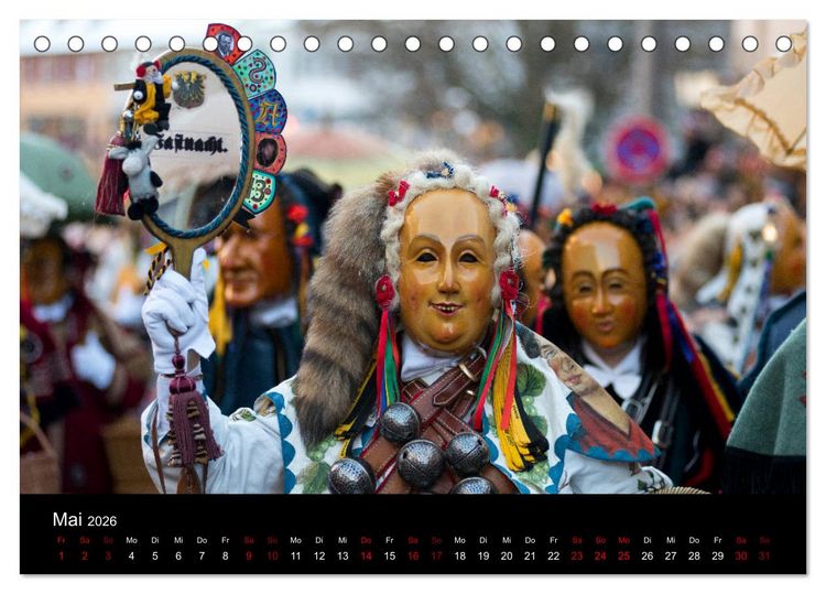Produktbild: Die Rottweiler Fastnacht (Tischkalender 2026 DIN A5 quer), CALVENDO Monatskalender