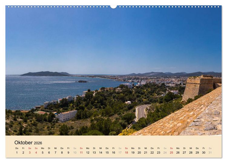 Produktbild: Ibiza Dalt Vila, Sa Penya und La Marina (hochwertiger Premium Wandkalender 2026 DIN A2 quer), Kunstdruck in Hochglanz