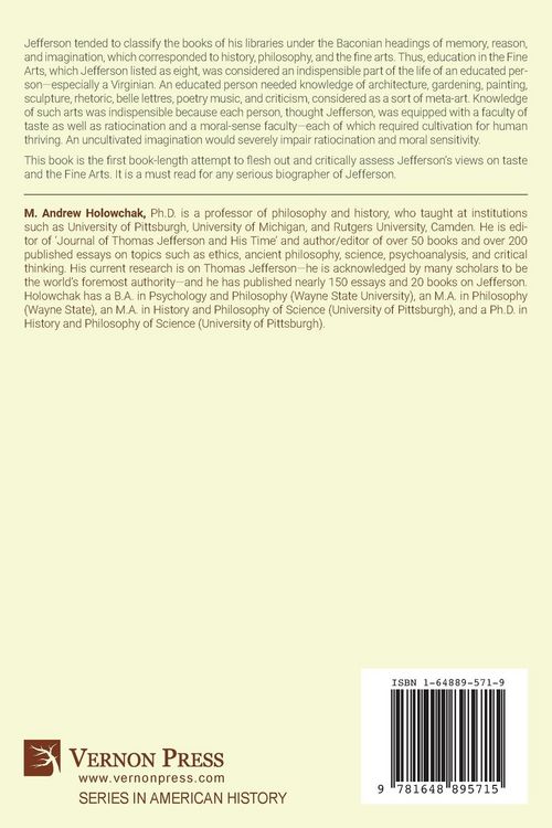 Produktbild: Thomas Jefferson on Taste and the Fine Arts