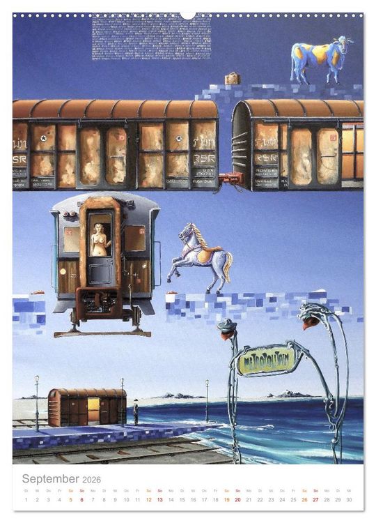 Produktbild: Blau Tr&auml;umen (hochwertiger Premium Wandkalender 2026 DIN A2 hoch), Kunstdruck in Hochglanz