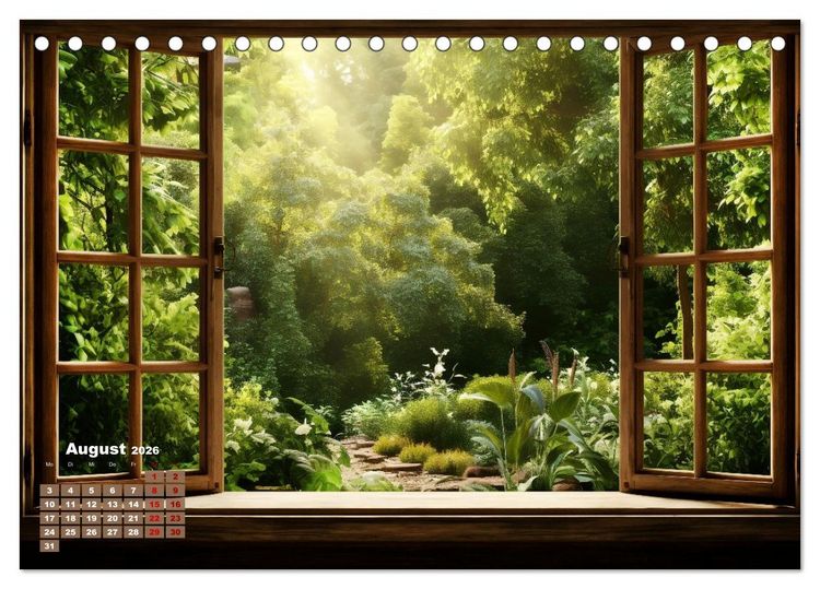 Produktbild: Aus dem Fenster geblickt (Tischkalender 2026 DIN A5 quer), CALVENDO Monatskalender