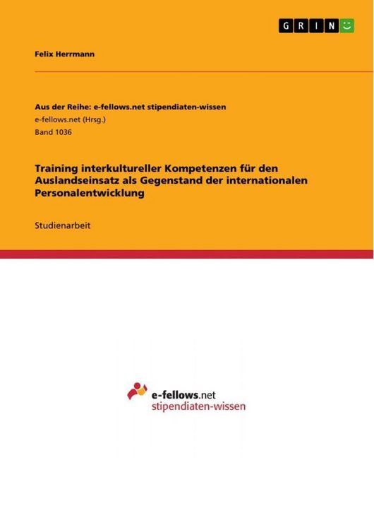 Produktbild: Training interkultureller Kompetenzen f&uuml;r den Auslandseinsatz als Gegenstand der internationalen Personalentwicklung