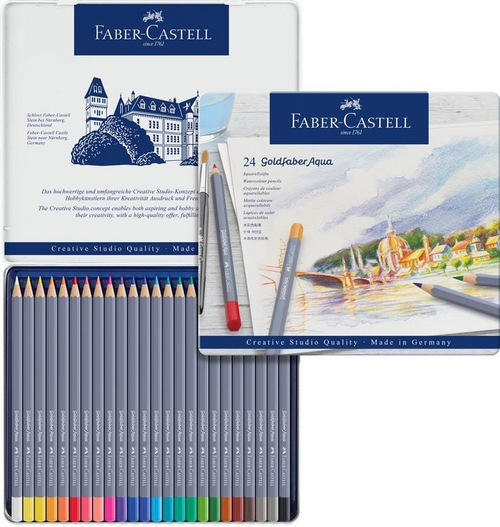 Produktbild: Faber-Castell Aquarellstift Goldfaber Aqua, 24er Metalletui