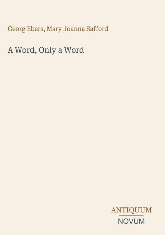 Produktbild: A Word, Only a Word
