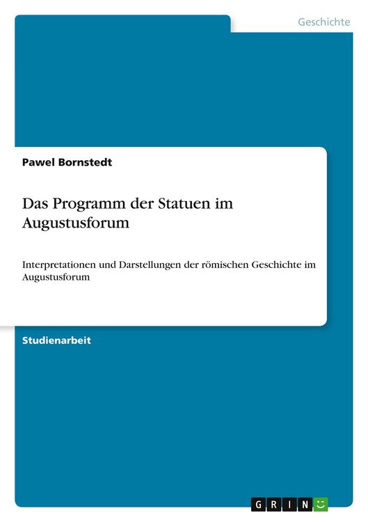 Produktbild: Das Programm der Statuen im Augustusforum