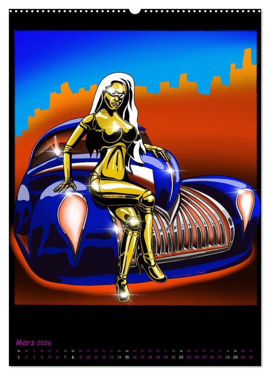 Produktbild: CYBER PINUPS (Wandkalender 2026 DIN A2 hoch), CALVENDO Monatskalender