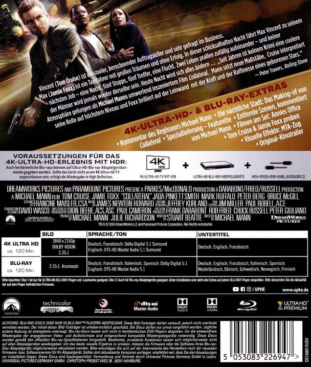 Produktbild: Collateral (4K Ultra HD) (+ Blu-ray 2D)