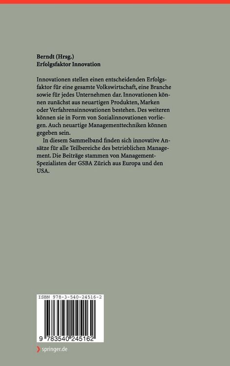 Produktbild: Erfolgsfaktor Innovation